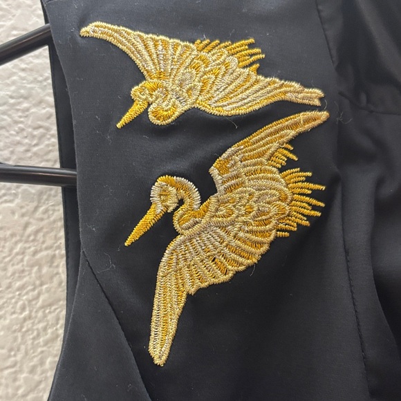 Black Dress with Gold Embroidery - Picture 3 of 5
